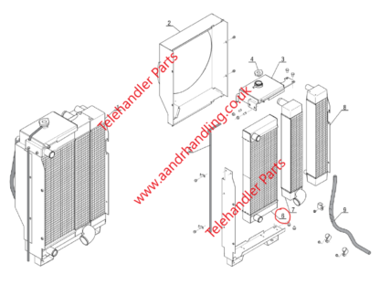 Manitou 704640 Radiator Copper and Brass - Image 2